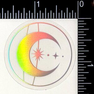 🌀10/$10🌀 Silver Celestial Holographic Translucent Waterproof Vinyl Sticker